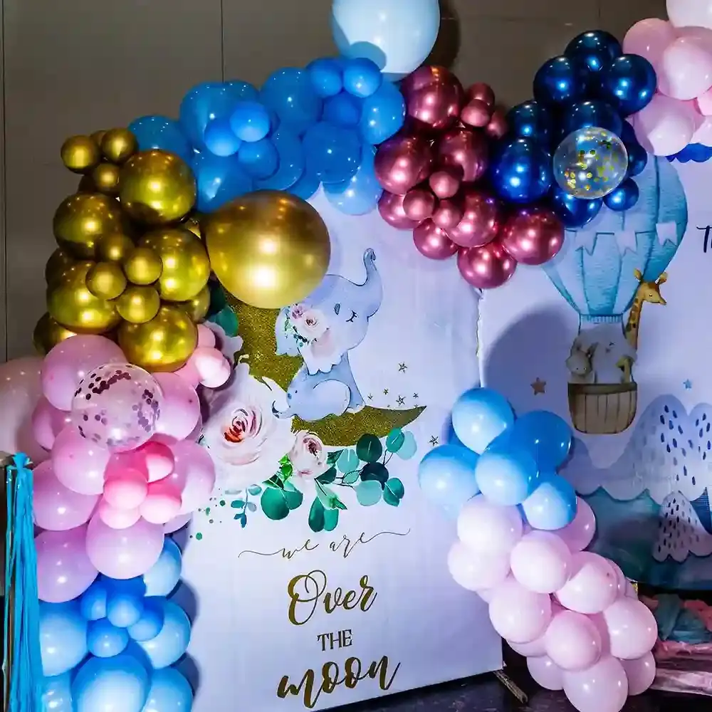 Customized adventure theme baby shower decorations set